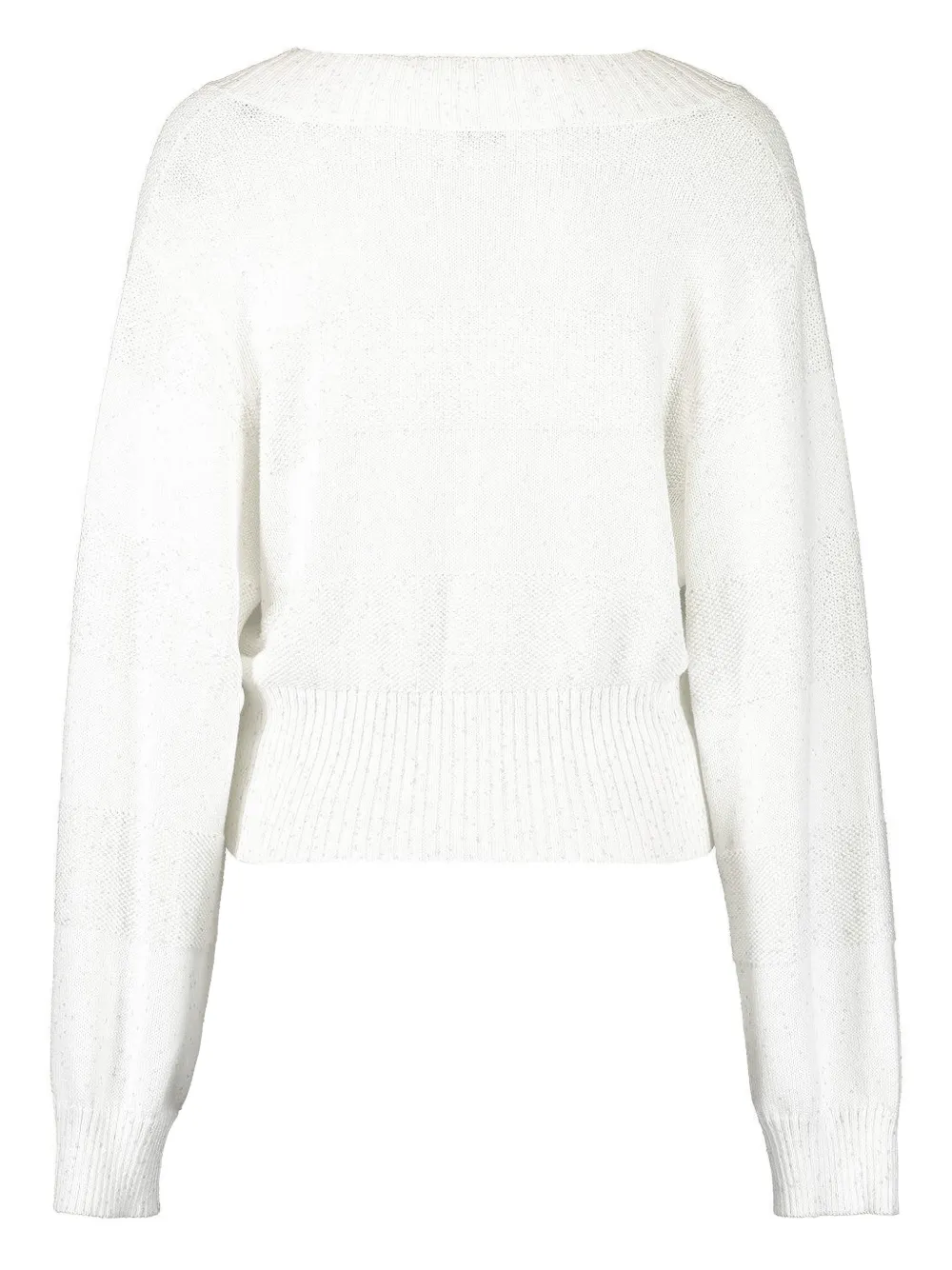 Brunello Cucinelli long-sleeve V-neck Sweater | White | FARFETCH