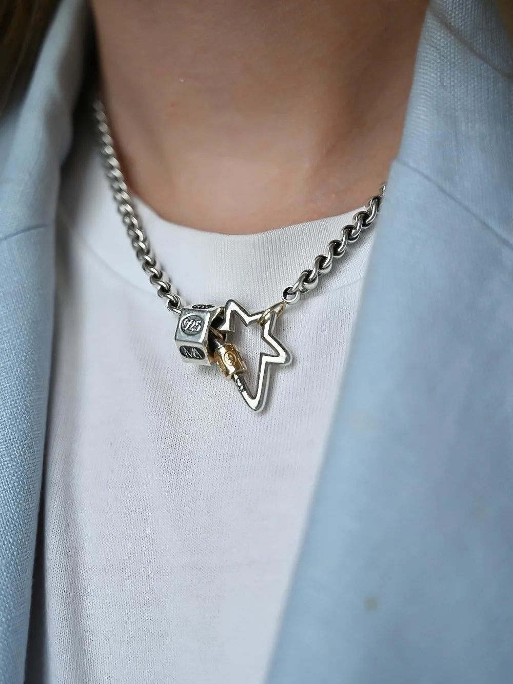 Marla Aaron collier à design de chaîne carré | Image 2