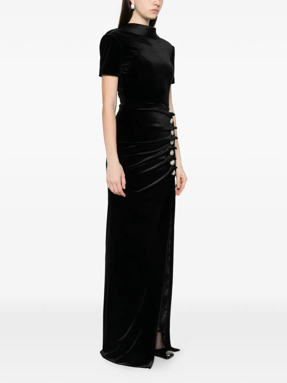  Silk Love & Lace Janette Maxi Dress - Black 