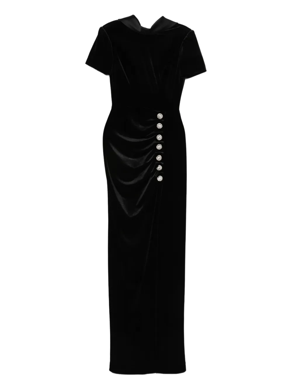 SILK LOVE & LACE Janette MAXI DRESS - Black