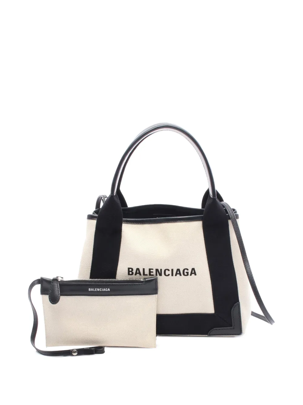 Balenciaga Pre-Owned Borsa a tracolla Navy Cabas XS in tela 2010-2025 - Toni neutri