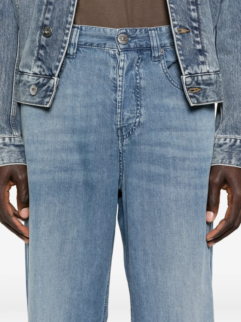 Diesel Jeans met zijdetail Blauw