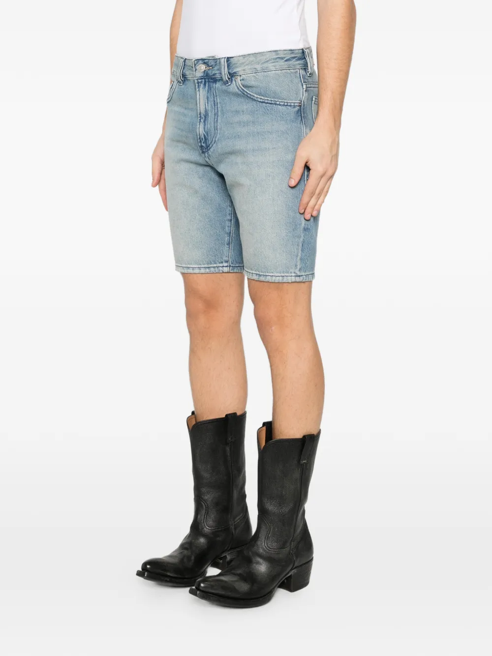  Diesel D-fin Belt-loop Shorts - Blue 