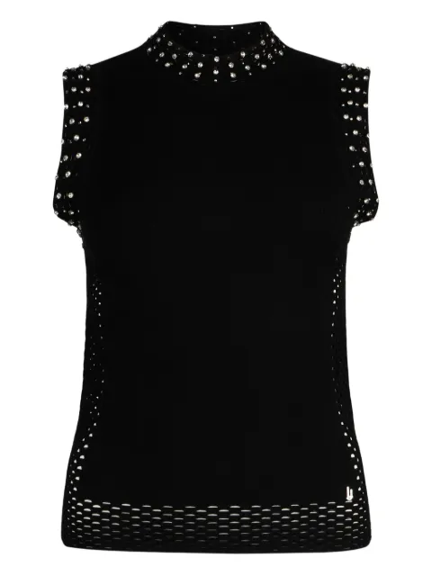 LIU JO bejewelled perforated gilet