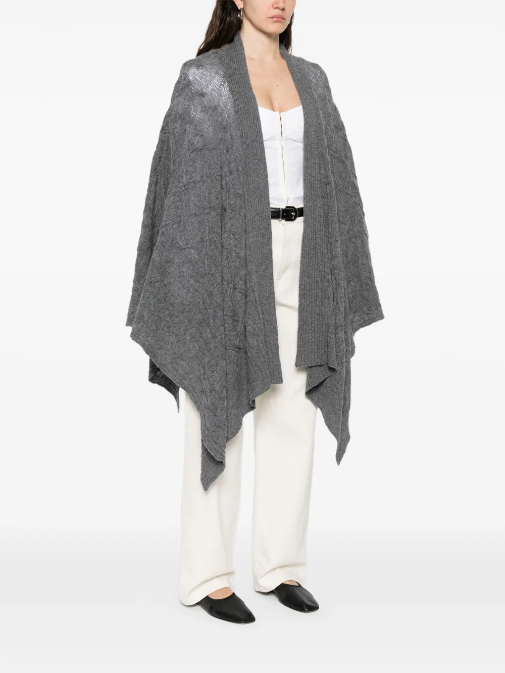  Ermanno Scervino Asymmetric Cardigan - Grey 