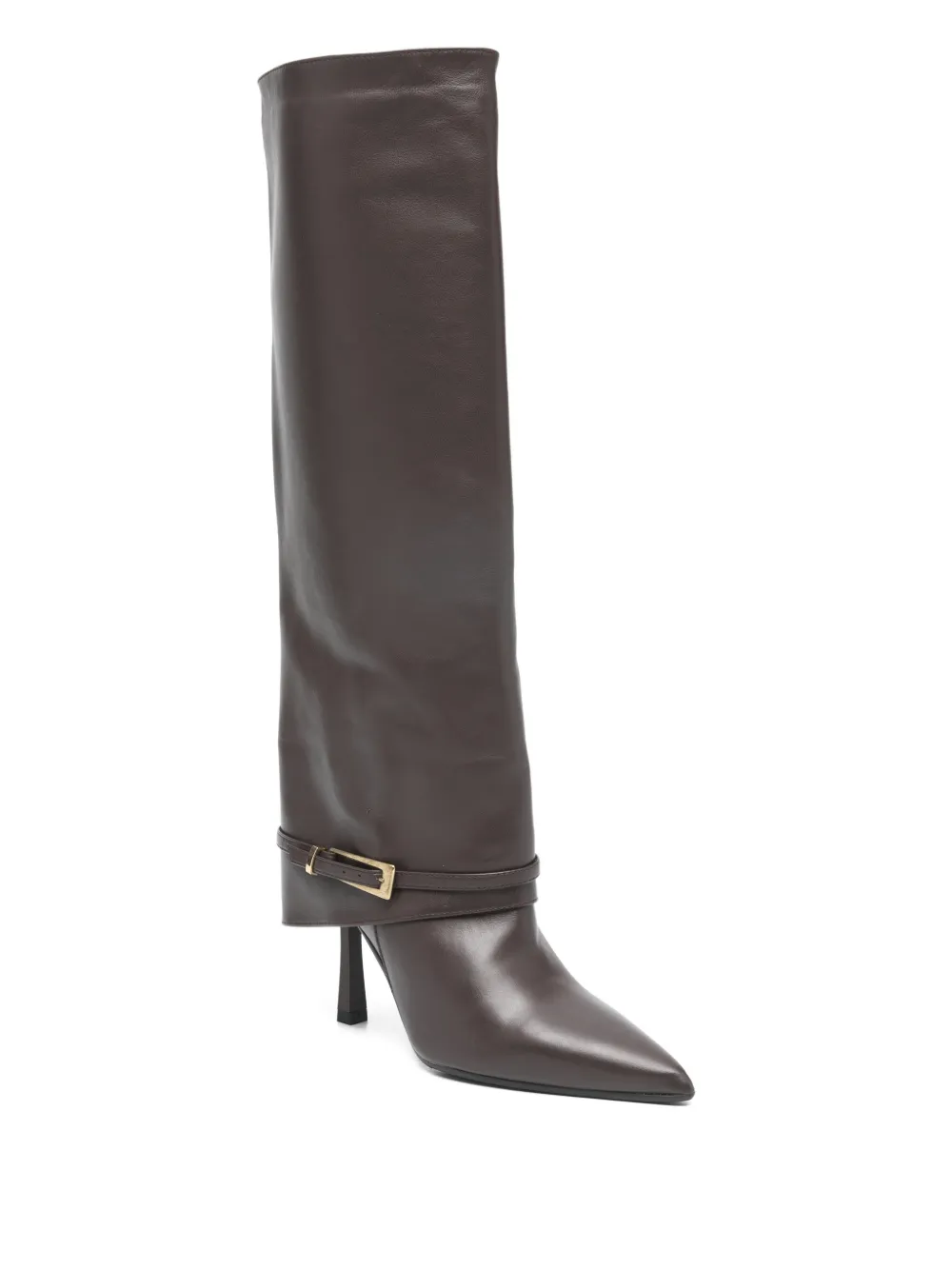 Gisel Moire Samantha pointed buckle boots | Knee-High Boots | Image 2