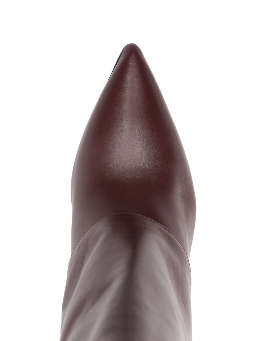 Gisel Moire Emily Pointed-toe Boots In Burgundy