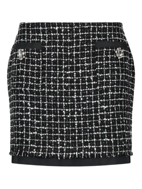 LIU JO bouclé frayed mini skirt