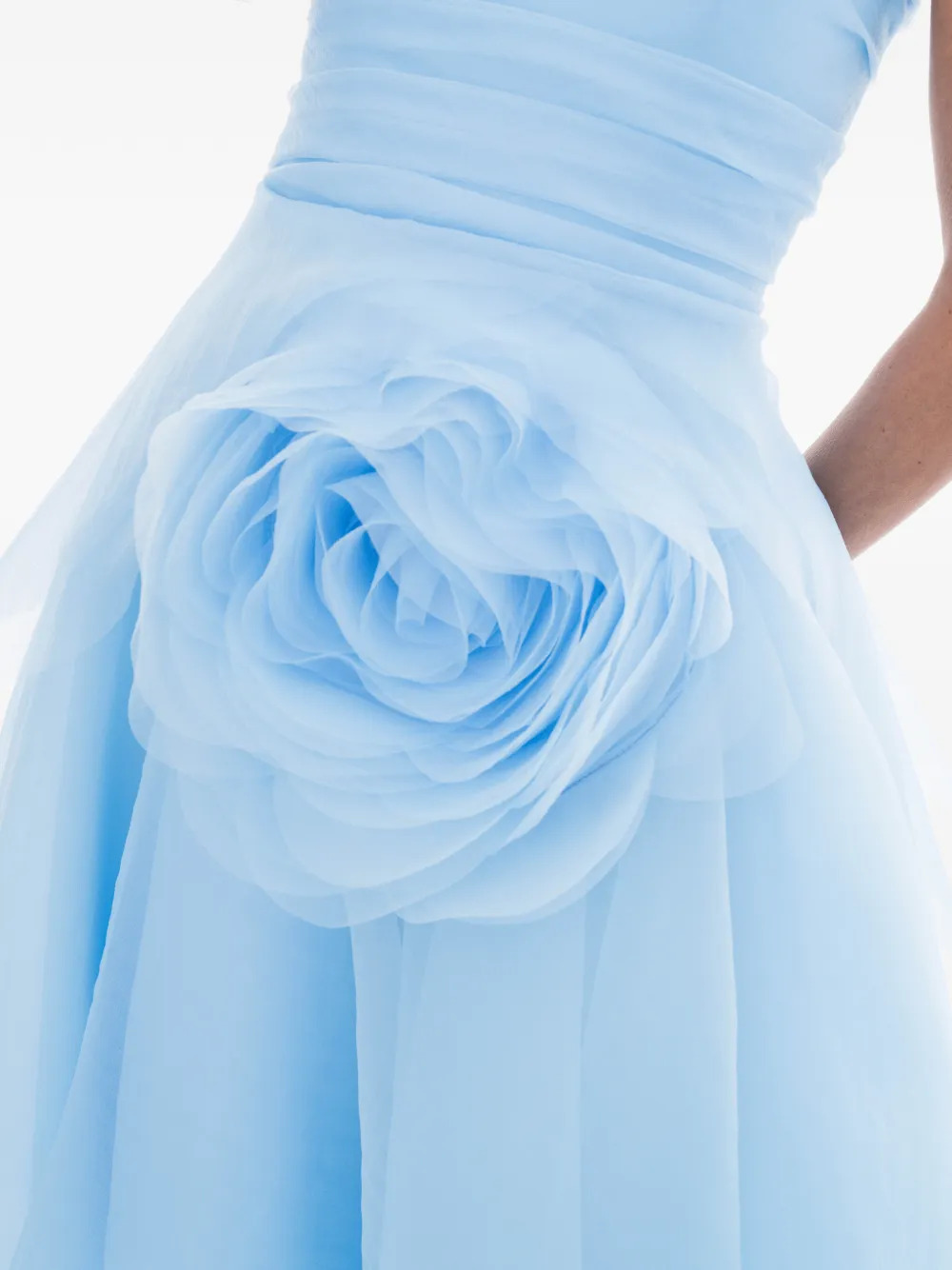 Ana Radu Midi-jurk met bloemenpatch Blauw