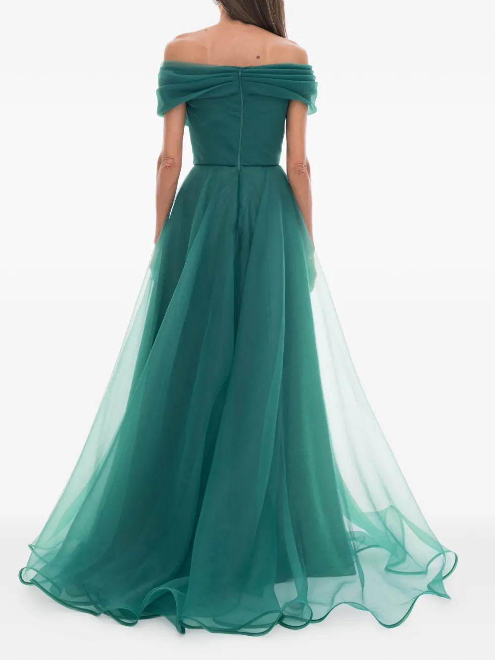 Ana Radu Off-shoulder avondjurk Groen