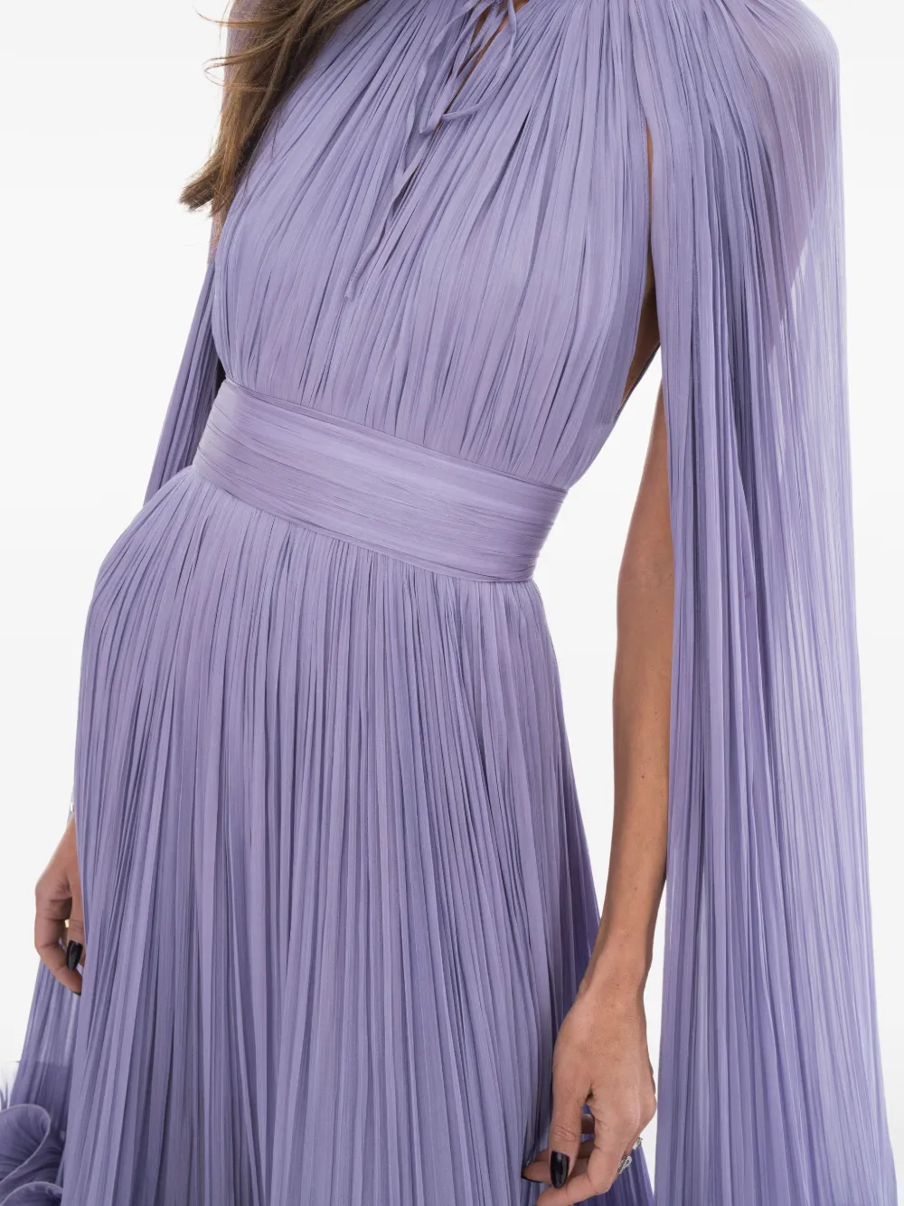Ana Radu Maxi-jurk met cape Paars