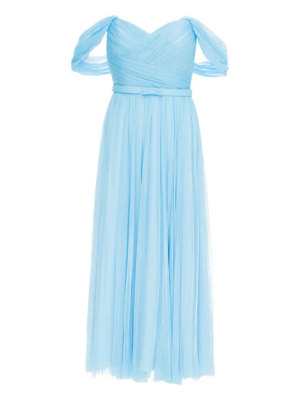 Ana Radu off-shoulder tulle dress - Blu