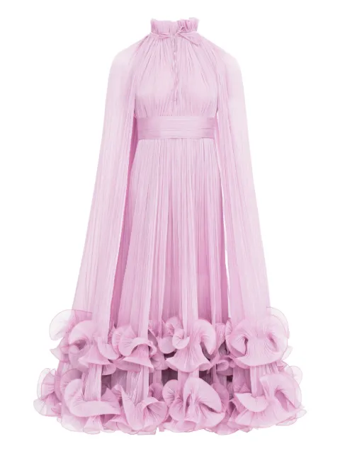 Ana Radu pleated cape dress