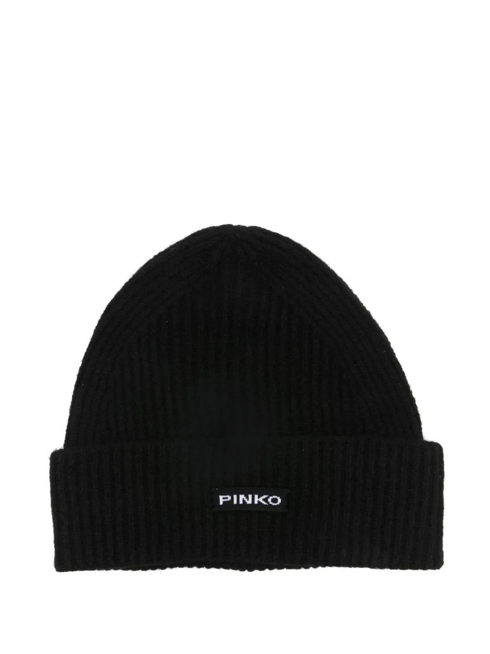 PINKO logo-detail beanie - Nero