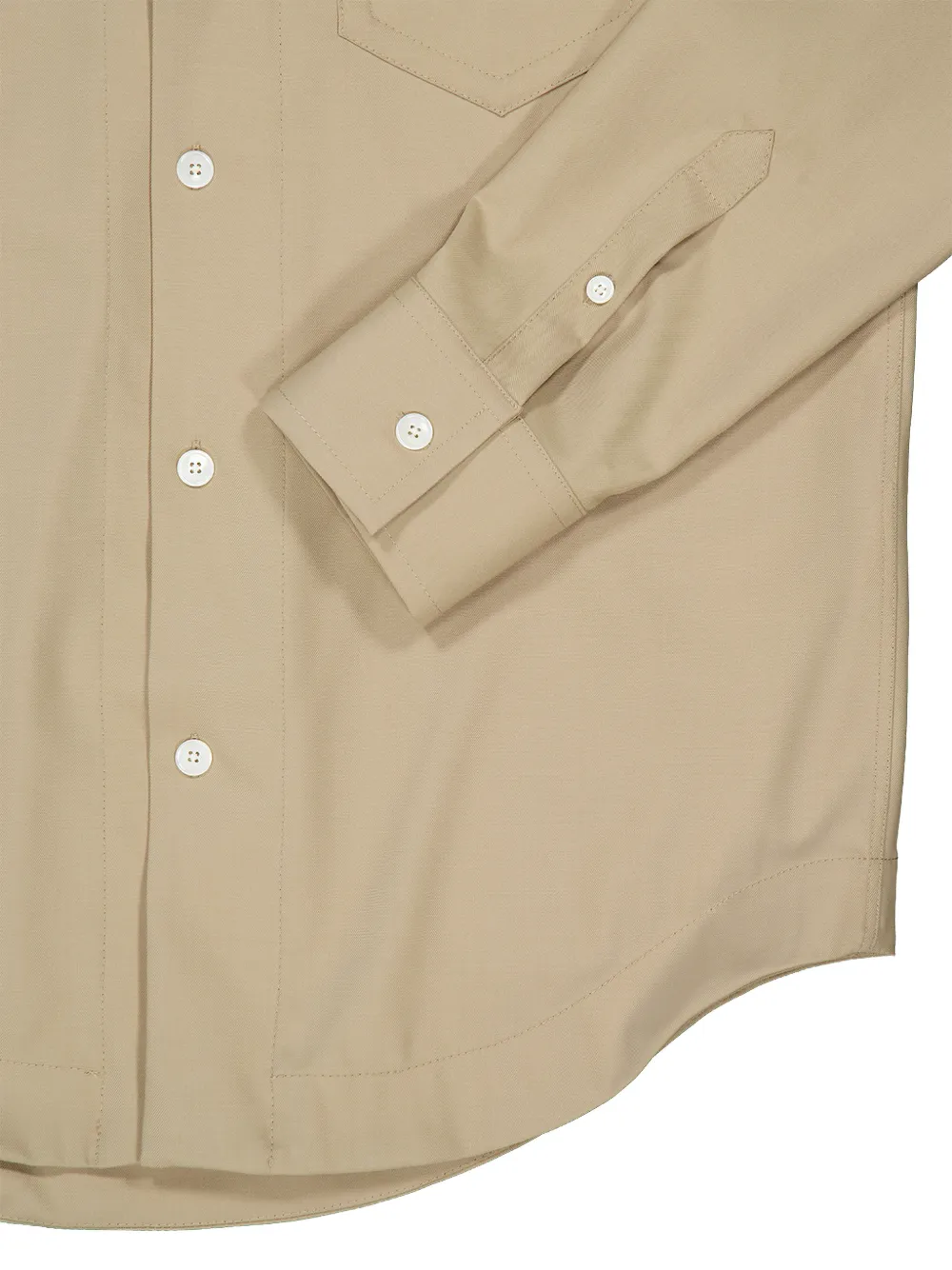 AMI Paris Overhemd met kraag Beige