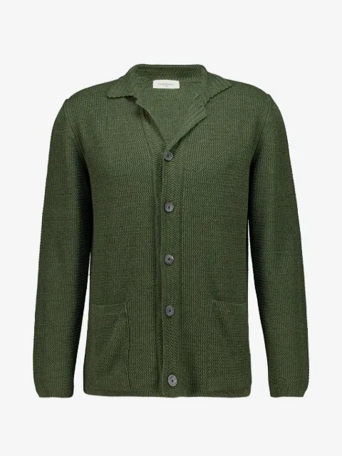 Piacenza Cashmere Jaqueta de tricô texturizado
