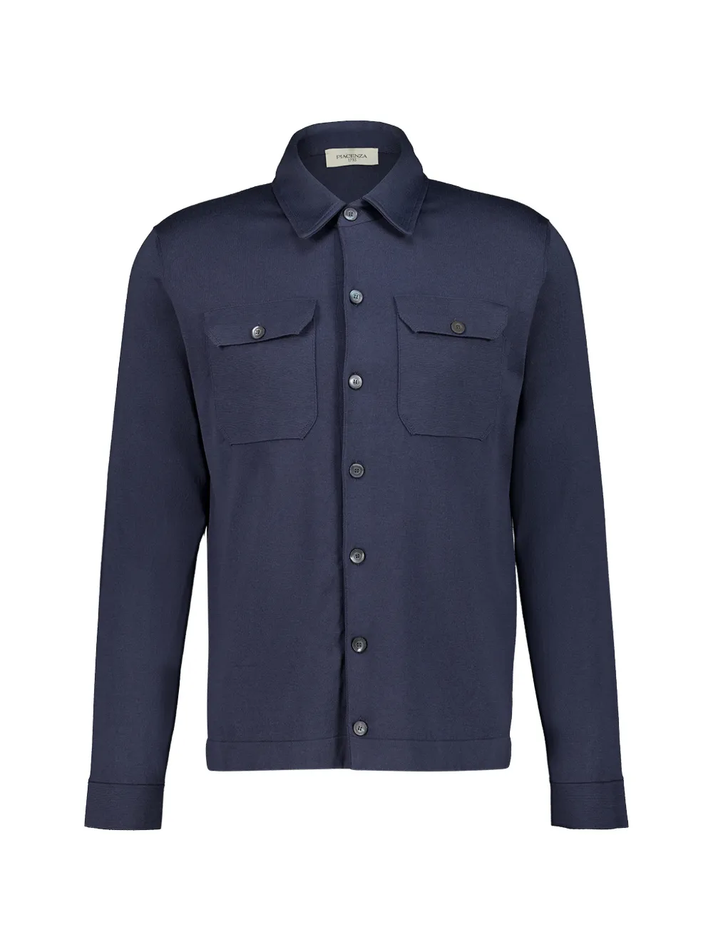 Piacenza Cashmere 1733 button-up long-sleeve shirt - Blu