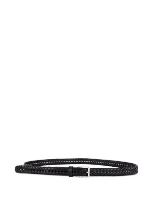 Alexander McQueen アイレットスタッズ レザーベルト | ブラック