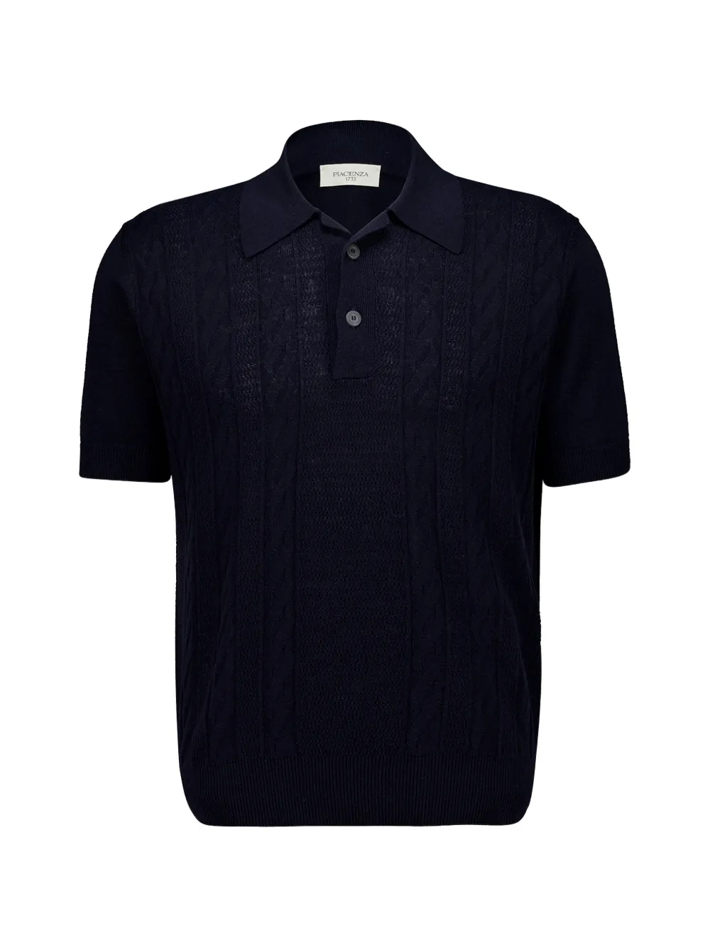 Piacenza Cashmere cable-knit polo shirt