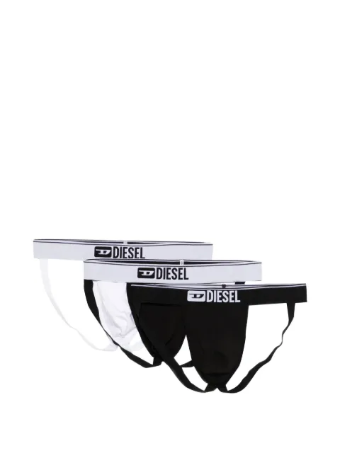 Diesel logo-waistband briefs (pack of three)