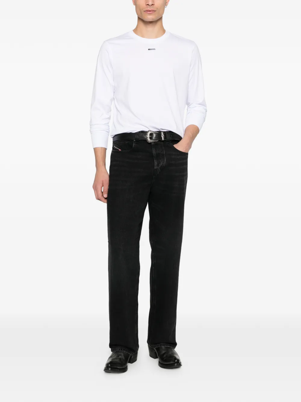 Diesel T-Adjust long sleeve T-shirt - Wit