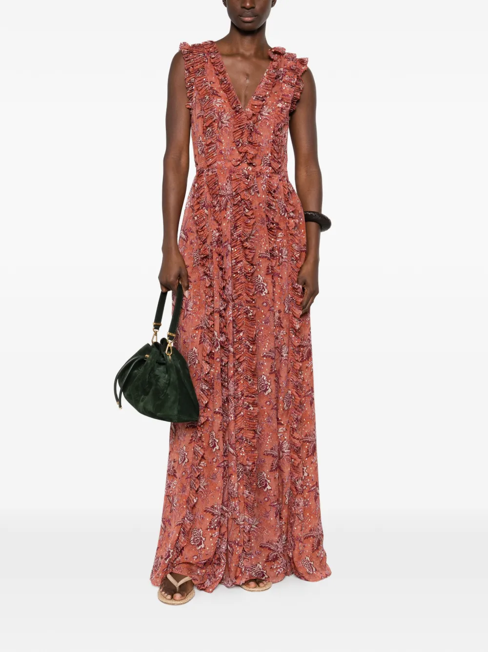 Ulla Johnson Aida ruffled floral gown - Bruin