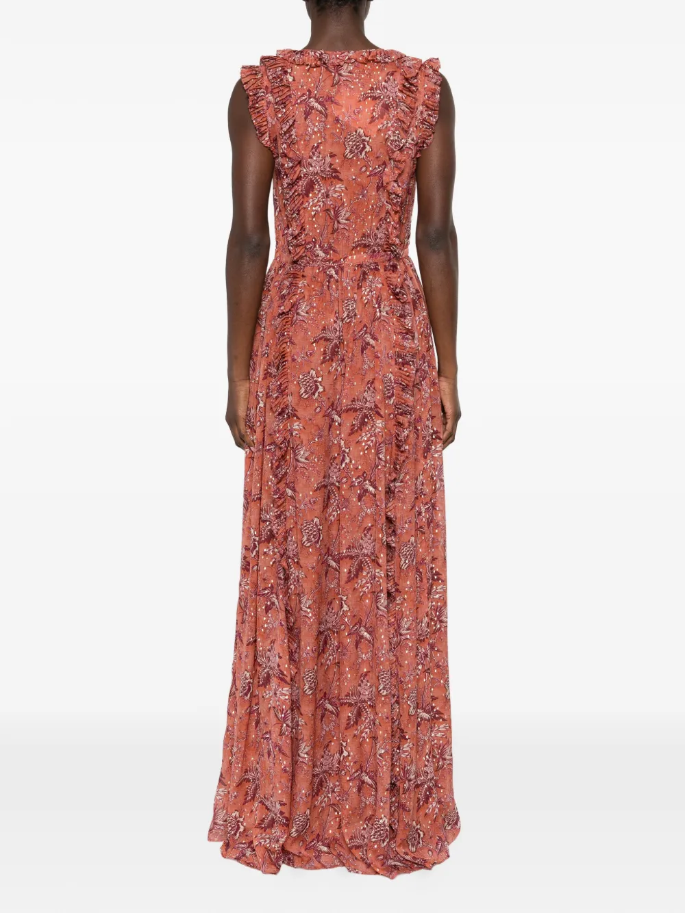Aida Ruffled Floral Gown