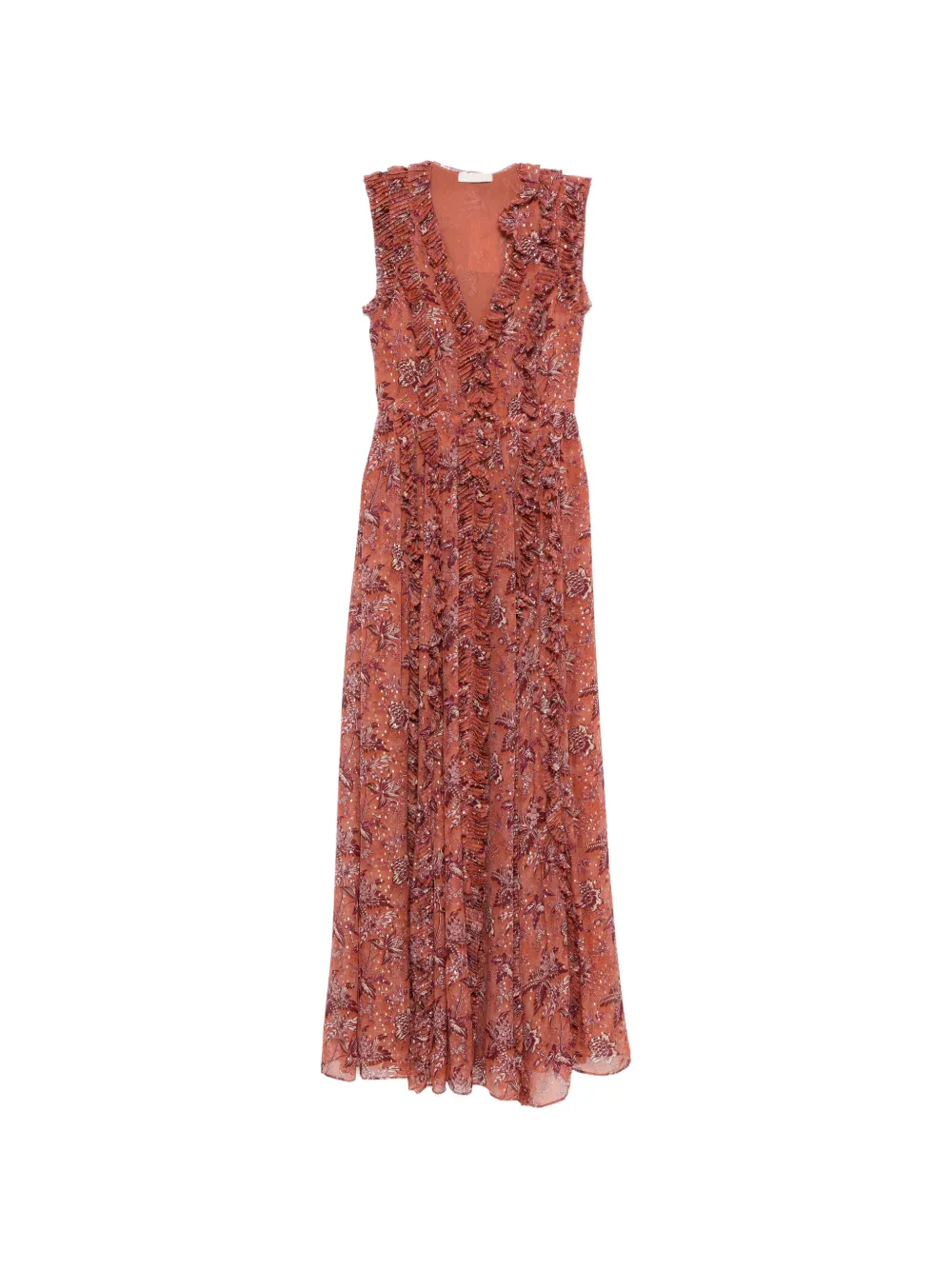 Ulla Johnson Aida ruffled floral gown - Marrone