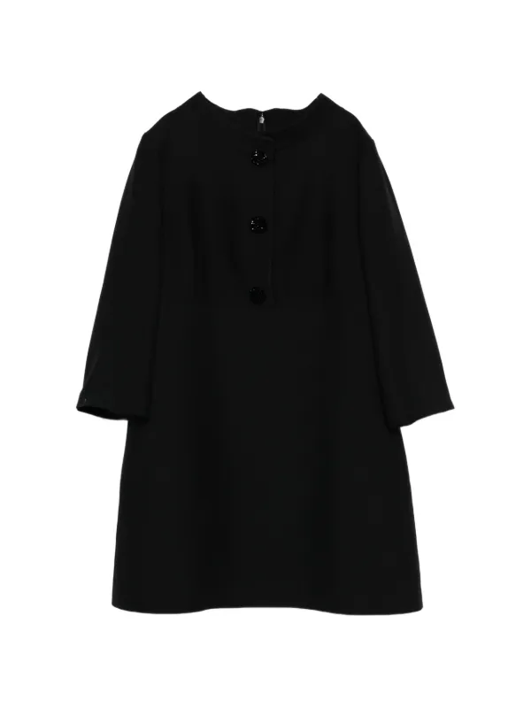 valentino black mini dress Valentino Garavani Wool Mini Dress With Butterfly Cutout Details, Black, Women's, 4, Casual & Work Dresses Wool Dresses
