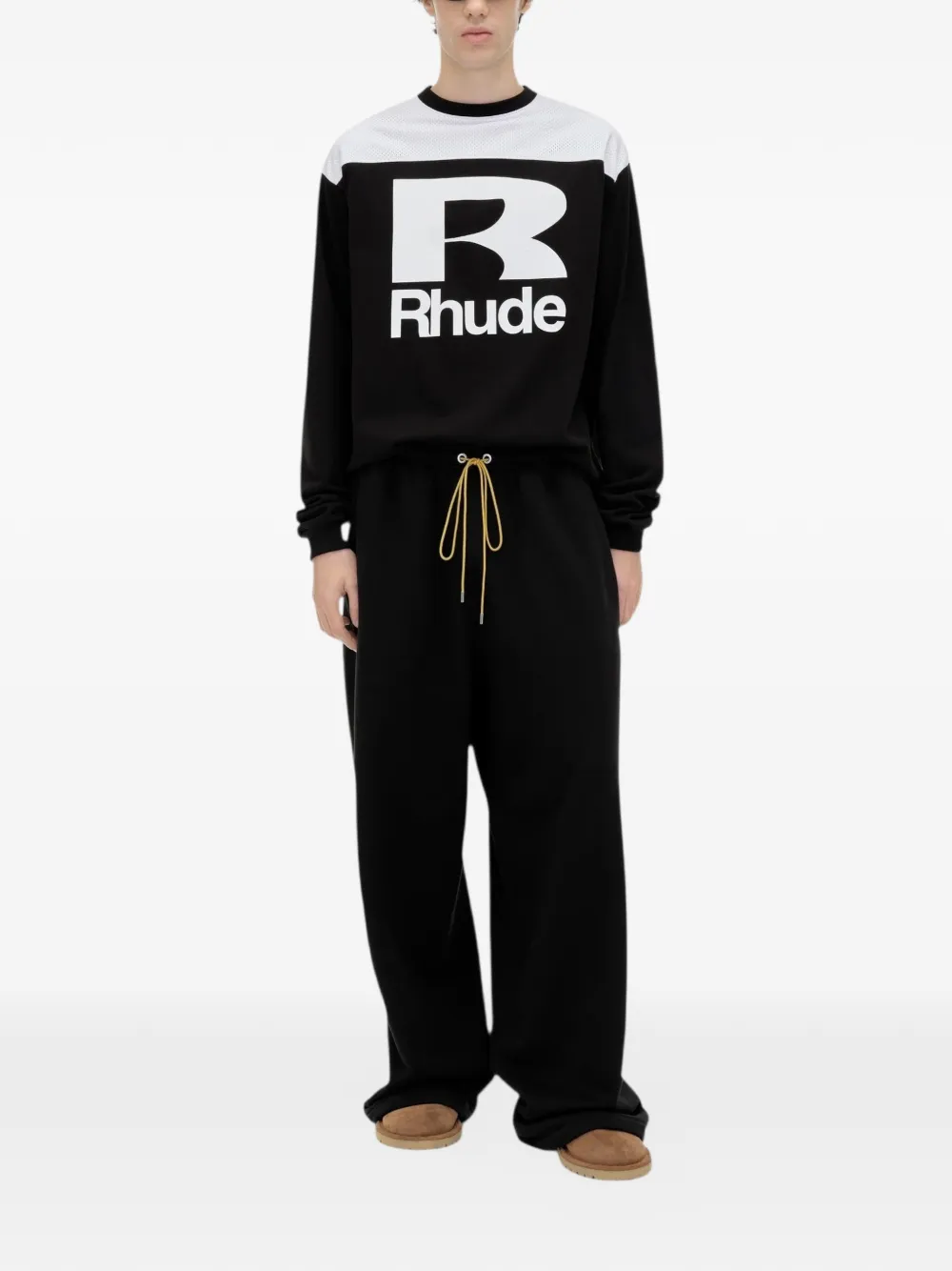 RHUDE long-sleeve sweater - Zwart