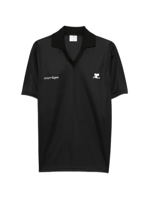 Courrèges Camiseta de algodão gola V
