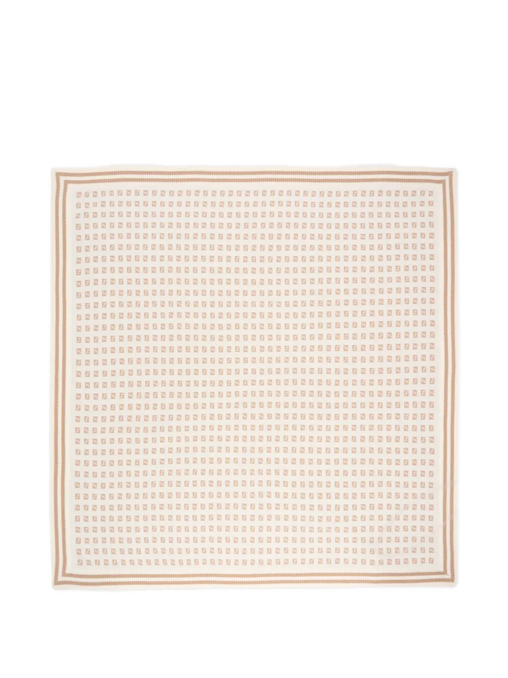 Fendi Kids logo stripe blanket - Beige