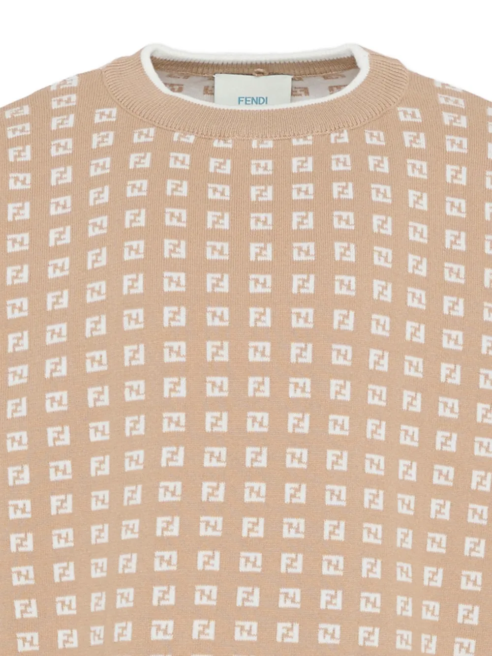  Fendi Kids Logo-pattern Sweater - Brown 