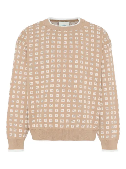 Fendi Kids logo-pattern sweater
