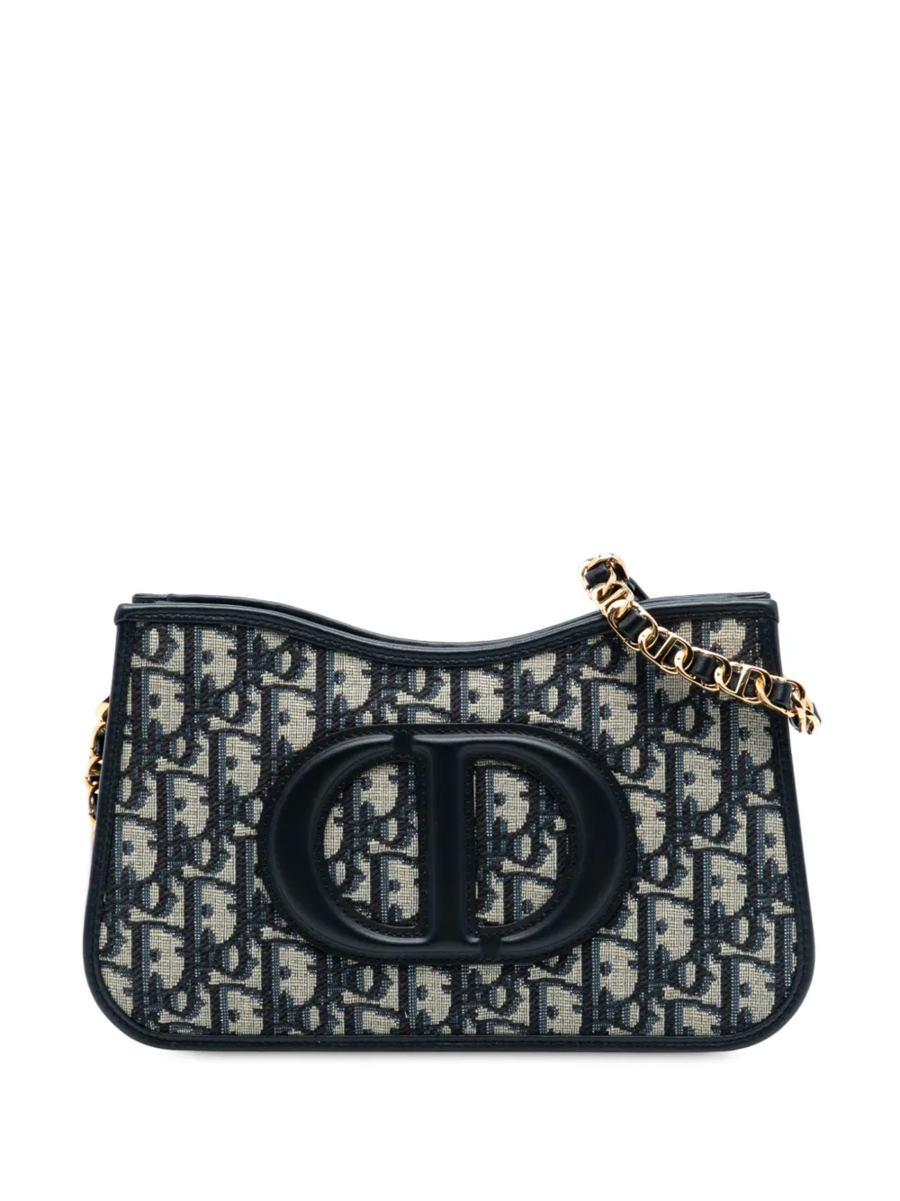 Christian Dior Pre-Owned Borsa a spalla mini in tela CD con motivo Oblique 2023 - Blu