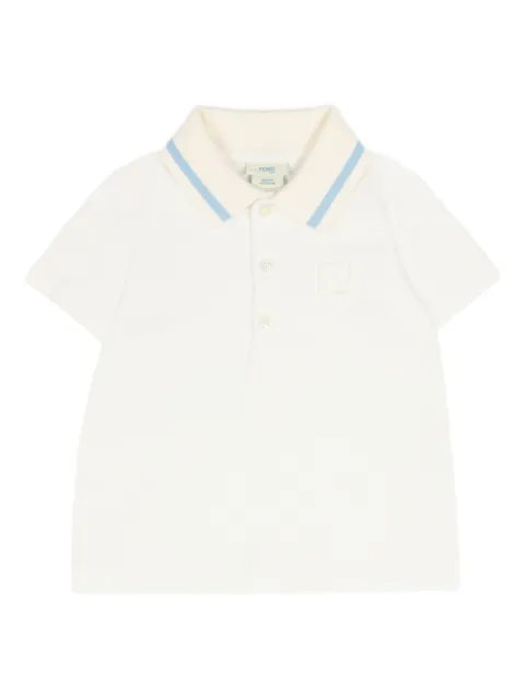 Fendi Kids logo短袖polo衫
