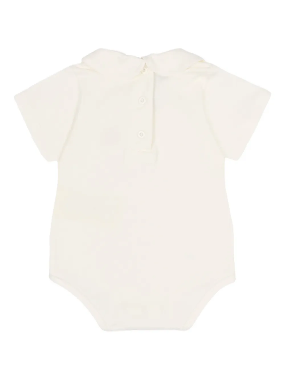 Fendi Kids Twee rompers met kraag en logo Beige