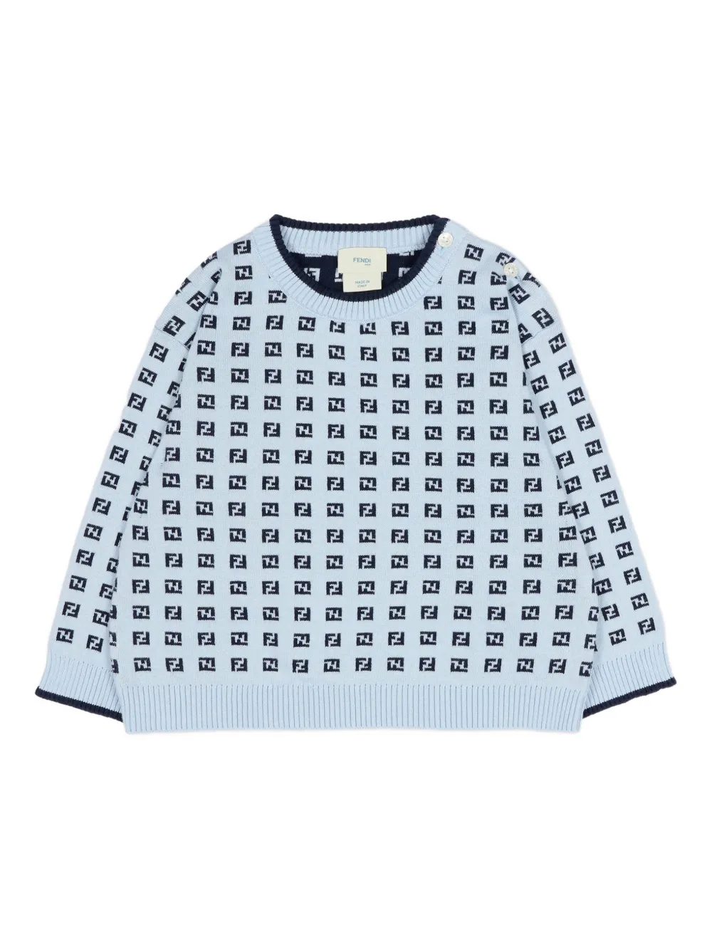 Fendi Kids logo-patterned sweatshirt - Blu
