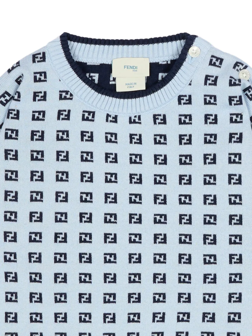  Fendi Kids Logo-patterned Sweatshirt - Blue 