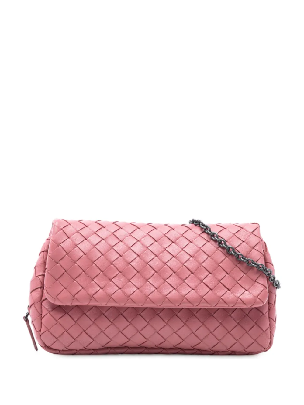 Bottega Veneta Pre-Owned Borsa espandibile a tracolla Intrecciato mini in nappa con catena 2012-2025 - Rosa