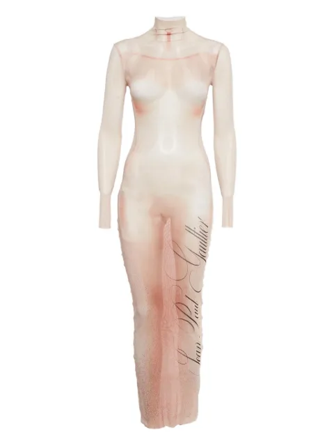 Jean Paul Gaultier Pre-Owned graphic-print long-sleeve dress