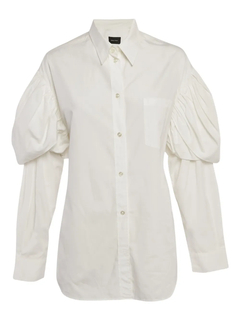 Pre-owned Simone Rocha Gathered-sleeves Shirt In White