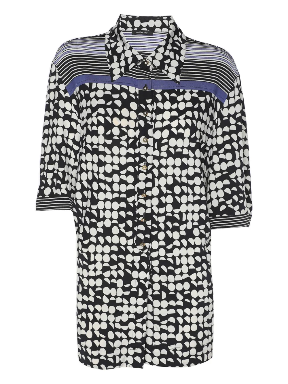 ELENA MIRO` Top a pois - Nero