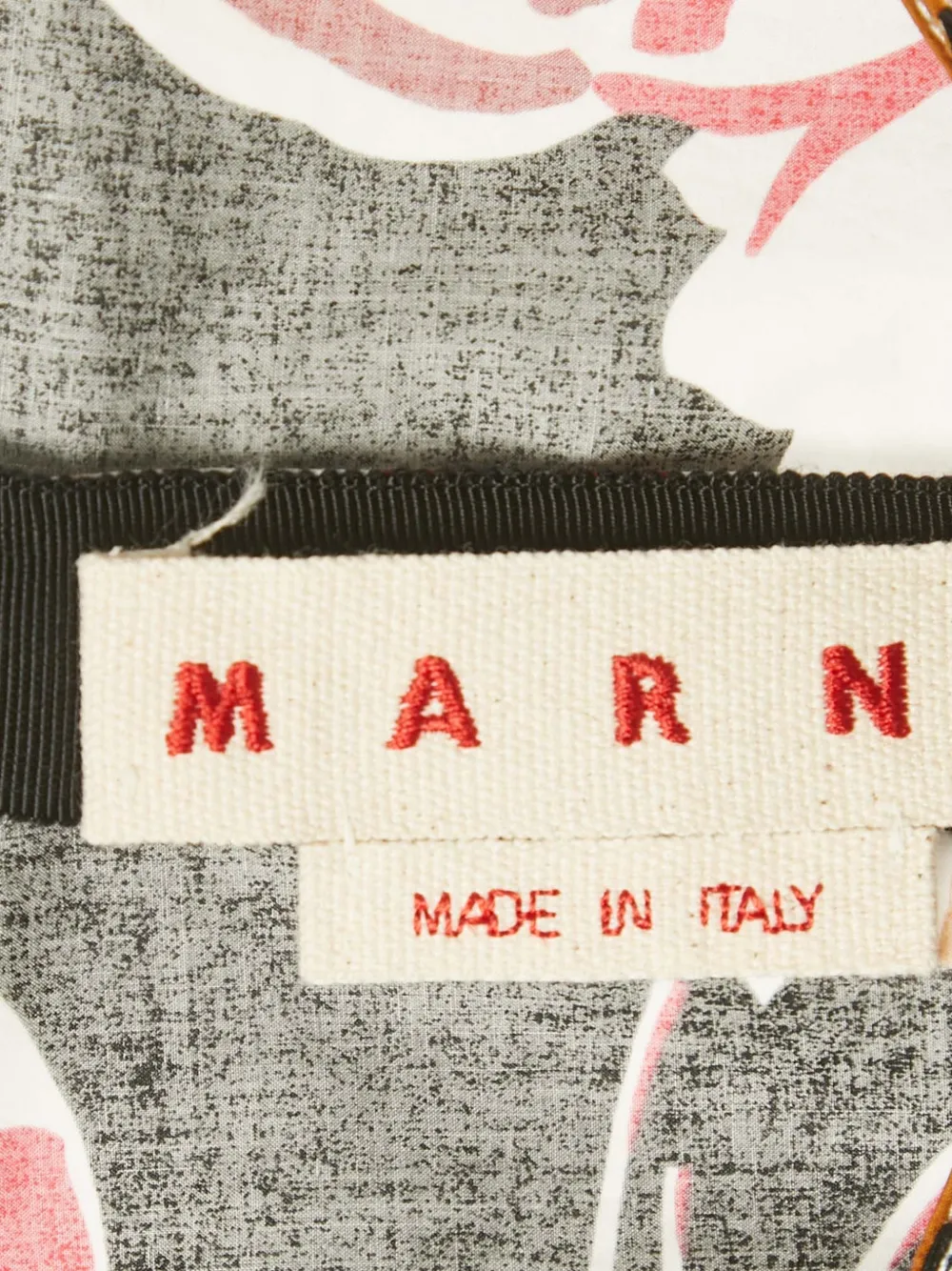 Marni Pre-Owned floral-print cotton jumpsuit - Zwart