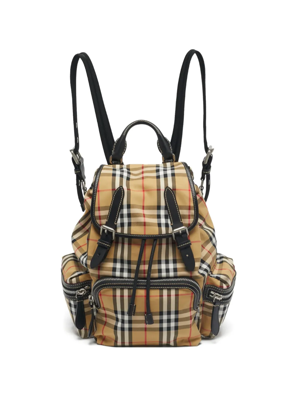 Burberry Pre-Owned check leather rucksack - Toni neutri