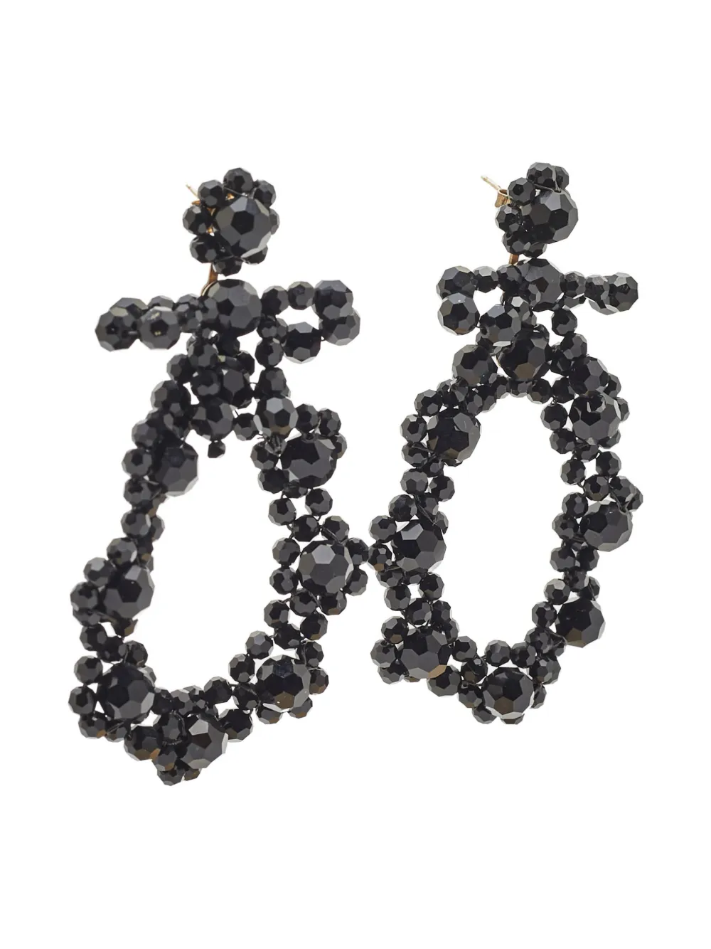 Simone Rocha beads drop earrings - Nero