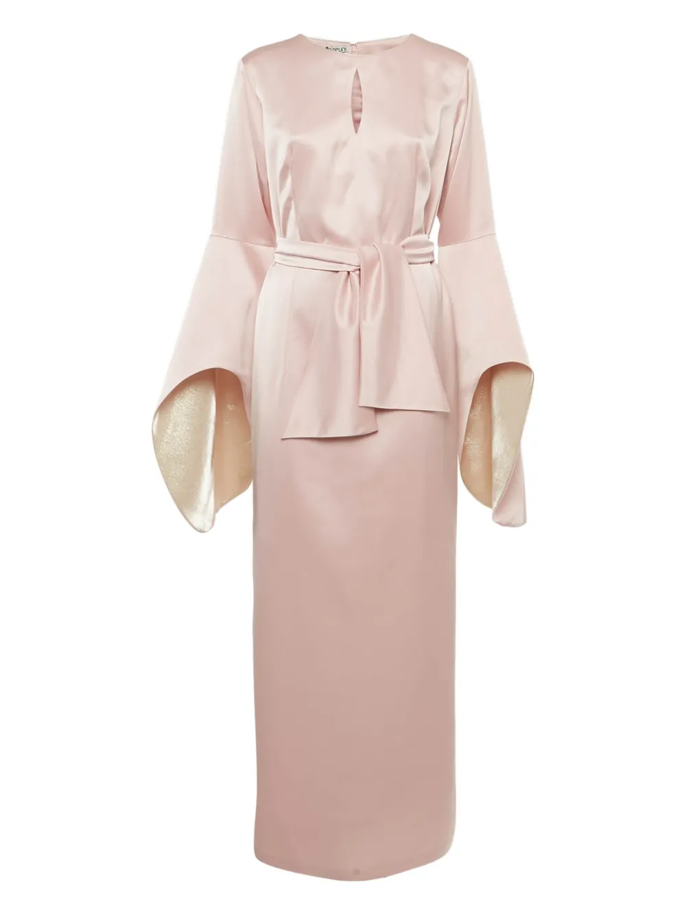 Baruni vestido largo con cinturón | rosado | Image 1