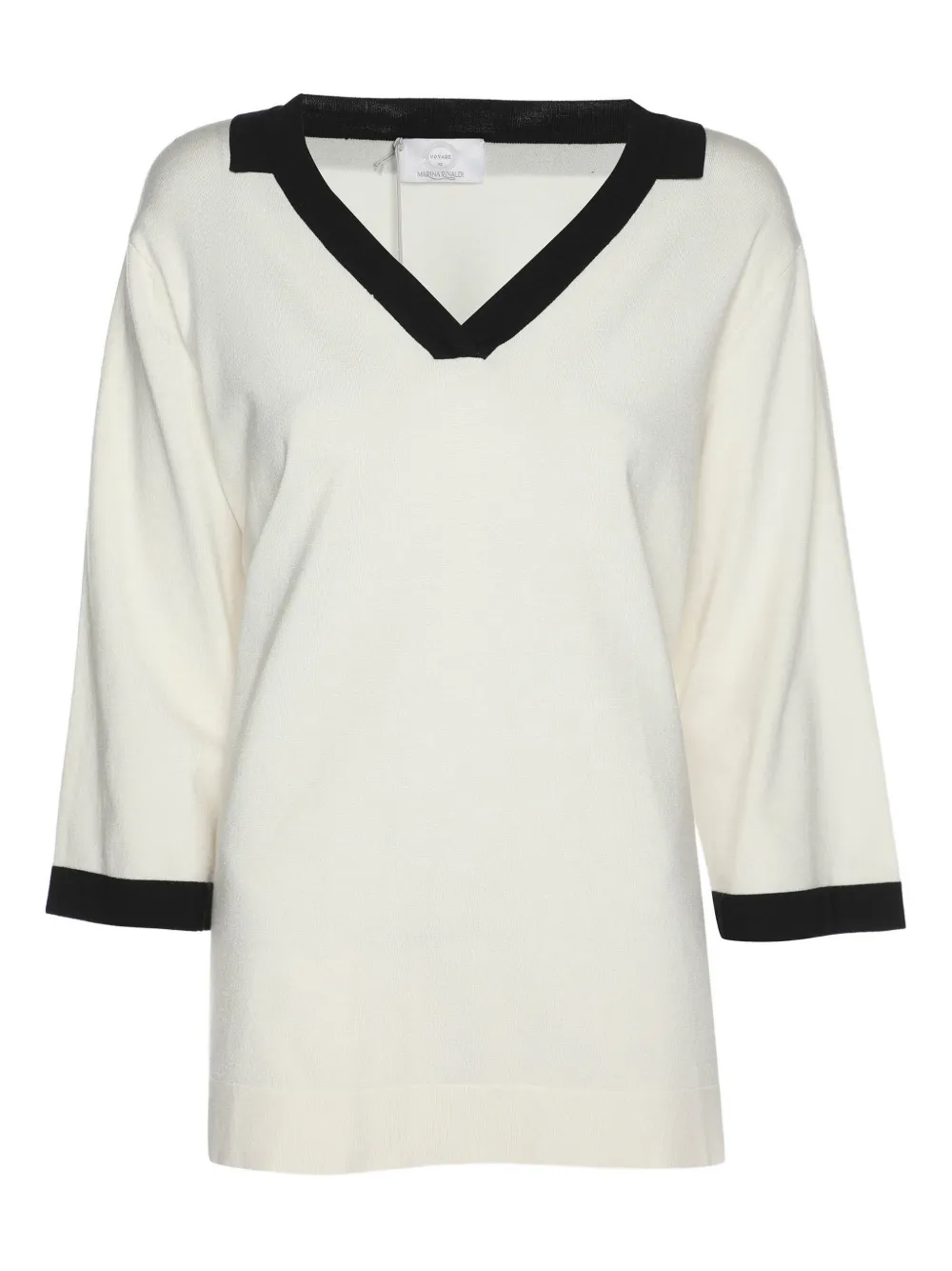 Marina Rinaldi Top con scollo a V - Toni neutri