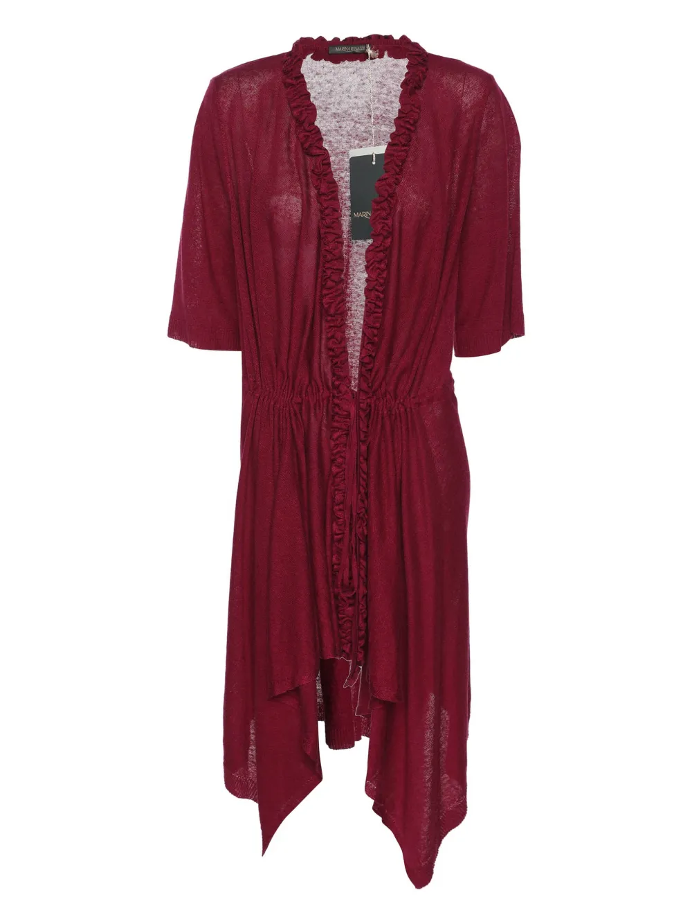 Marina Rinaldi Cardigan lungo con coulisse - Rosso