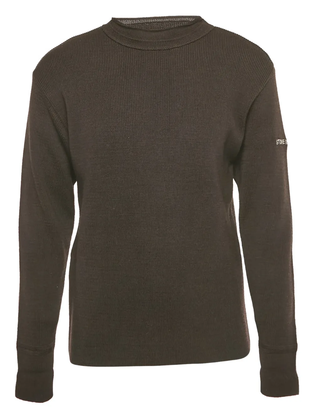 Pre-owned Stone Island Ribbed-knit Sweater In Brown